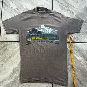 Vintage San Lorenzo Made in USA T-shirt large L Rare Gray RARE Travel tee